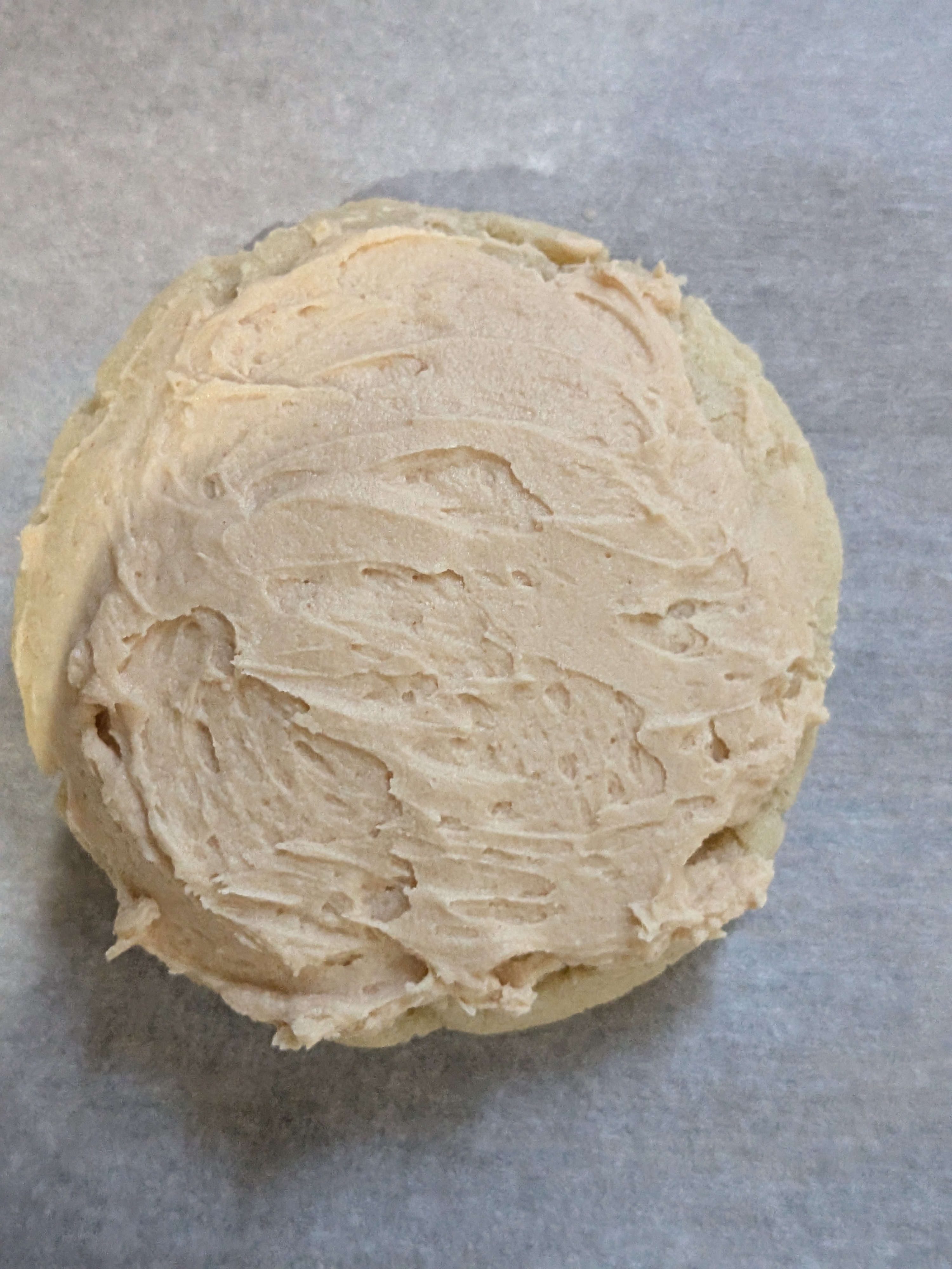 Peanut butter frosted sugar cookie